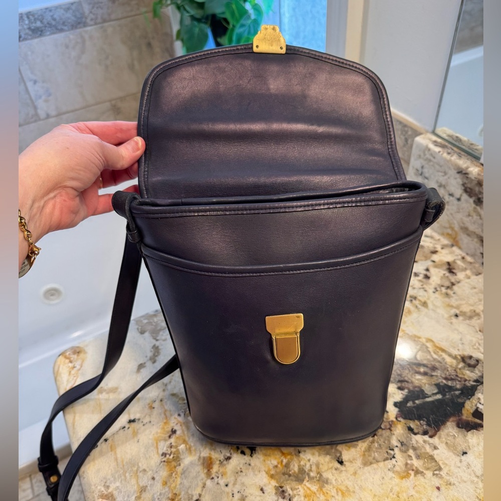 Rare Vintage Coach Jackson Navy Leather bag - Picture 10 of 11